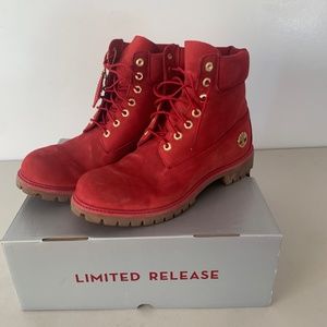 Limited ruby red 6” timberlands